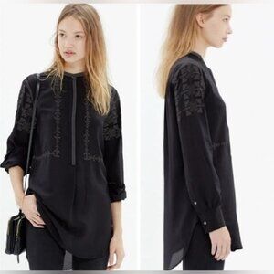 Madewell Silk Ballad Tunic Shirt Top